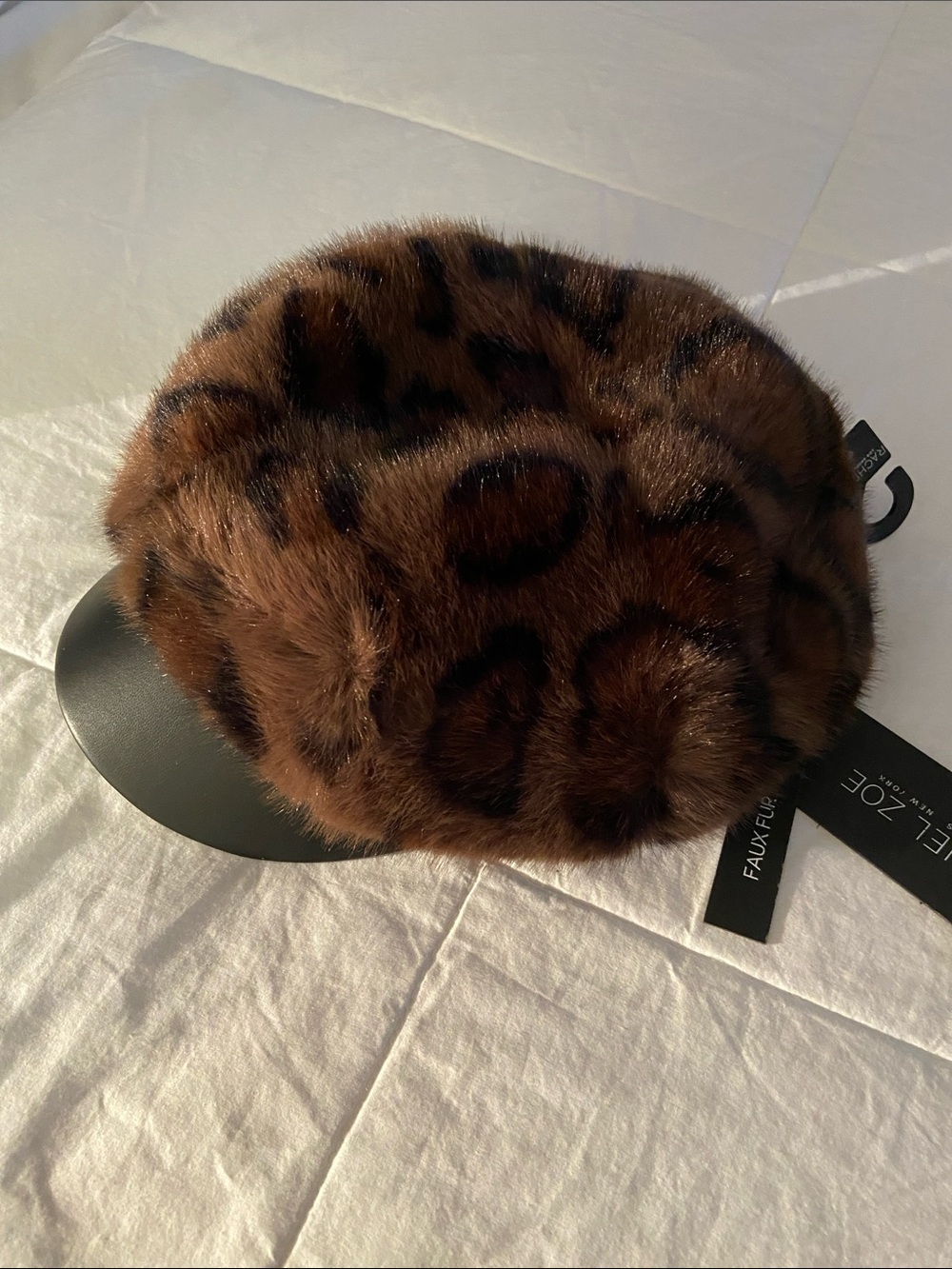 🐆Faux Fur Leopard Cabby Hat🐆